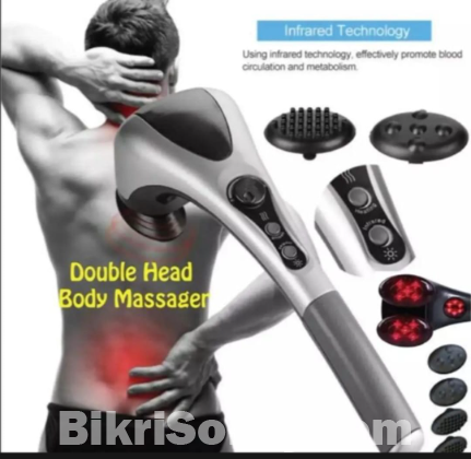 Double head heating massager
